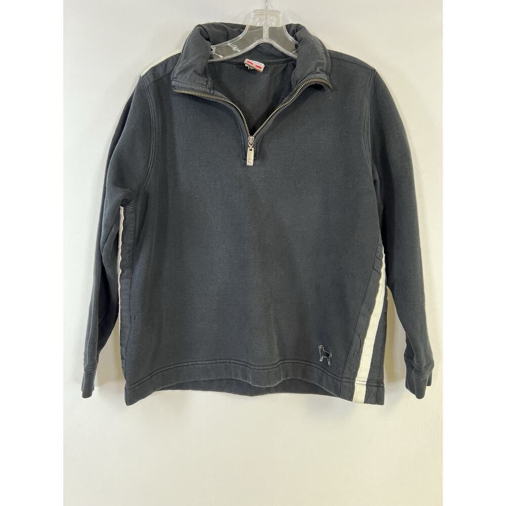 The Black Dog Sweatshirt Black 1/4 Zip Pullover Vintage Collection Womens Medium